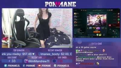 Poki's accidental upskirt