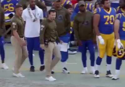 The LA Rams have an assistant coach whose job is to make sure Head Coach Sean McVay doesn't run into the officials