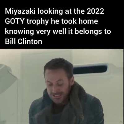 Do you guys think Bill Clinton will ever hold his deserved trophy?