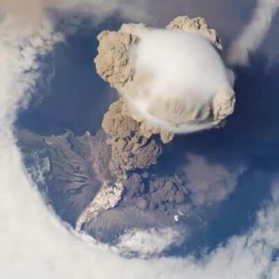 A volcano from space