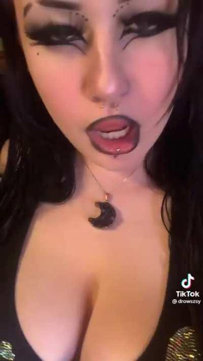 Big boobs goth teen