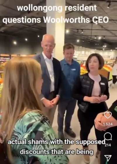 Woman confronts CEO of Australian store chain for price gouging 