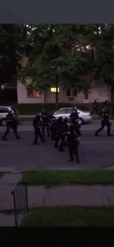 “National guard and MPD shooting paint canisters at us on our own front porch”.