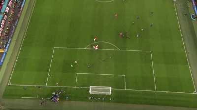 Tactical view of the last penalty kick in Euro 2020 Final