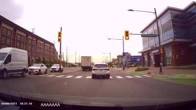 [Canada] Truck doesn't check blind spot, Civic goes on a trip.