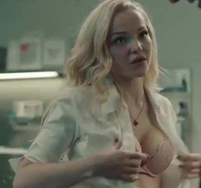 Dove Cameron stripping (from her upcoming movie Issac)