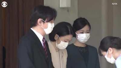 Japan’s Princess Mako saying goodbye to her family as she loses her royal status by marrying a commoner