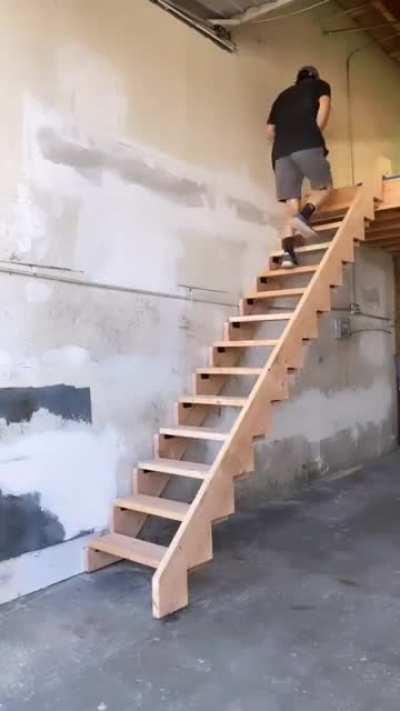 This sturdy collapsible staircase.