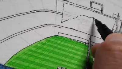 Dibujo a mano de @drawing_stadiums