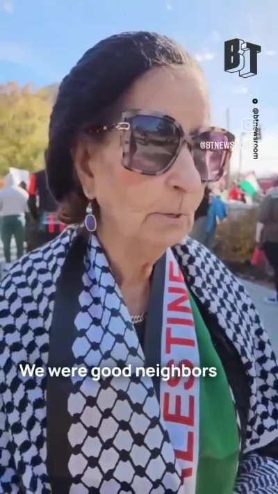 88 year old survivor of Nakba remembers life before Israel and her home in the city of Akka before it was ethnically cleansed by Zionists. &quot;Jewish, Muslim and Christian Palestinians lived together, we were good neighbors...we defended each other&quot;