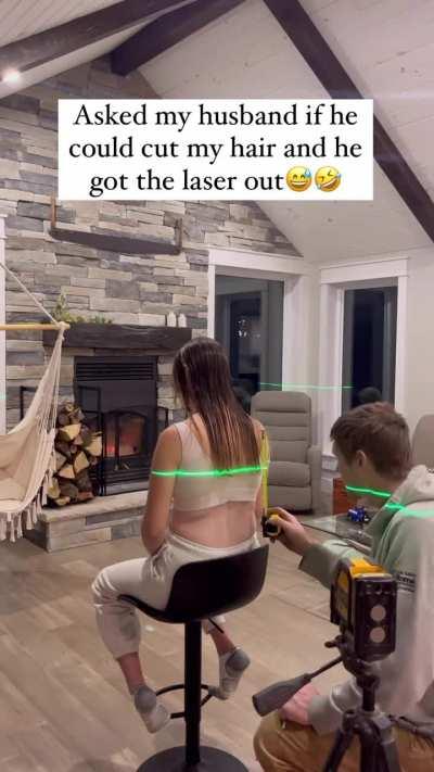 Bro definitely wanted an excuse to use the laser