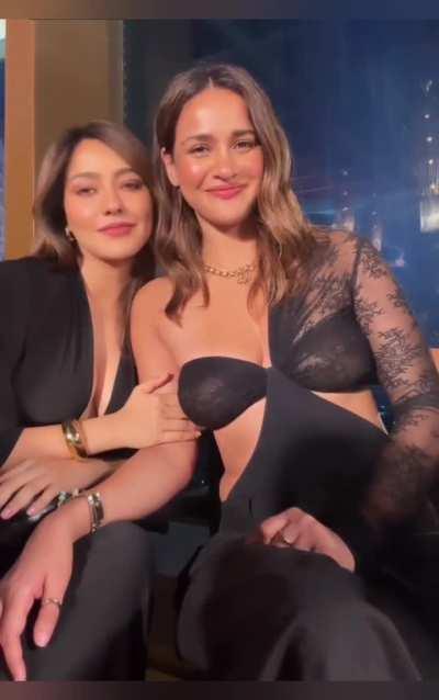 Aisha Sharma with Neha Sharma 