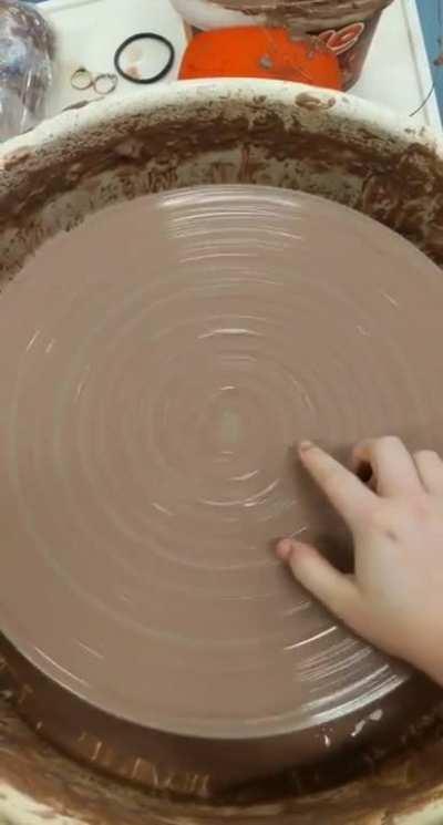 Messing around on a pottery wheel! [OC].