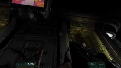 So I just learned how to change the video screens in Doom 3....