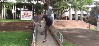 Parkour fail That must hurt