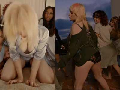 Billie Eilish teasing her tits and shaking her ass in new Music Video