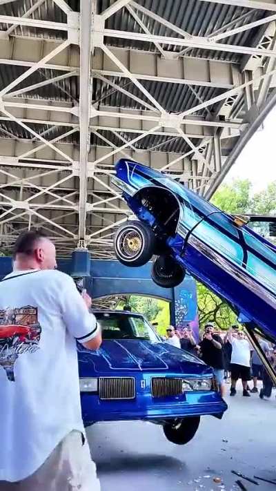 Bouncing under a car