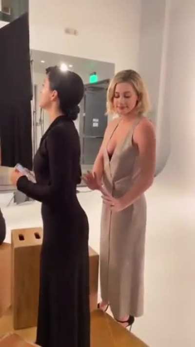 Lili Reinhart enjoying Camila Mendes