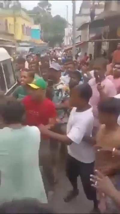 Woman brutally beaten by mob