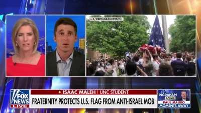 Frat brother who Confronted pro palestinians during anti-Israel protest speaks out