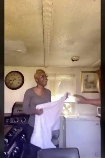 Daughter dyes dads hair blonde without him knowing.