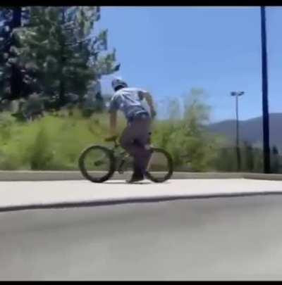 Moonwalking while riding a BMX