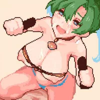 Pixel Lyn servicing 3 cocks ( momiahair )