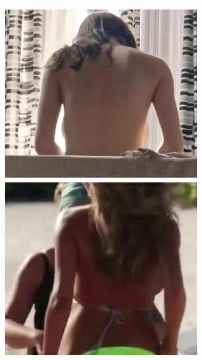 Boobs seen from the back: Alexandra Daddario vs Kate Upton