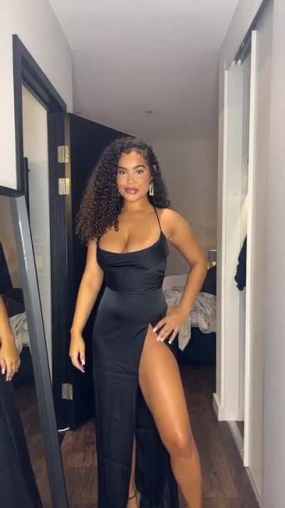 High Slit Black Dress