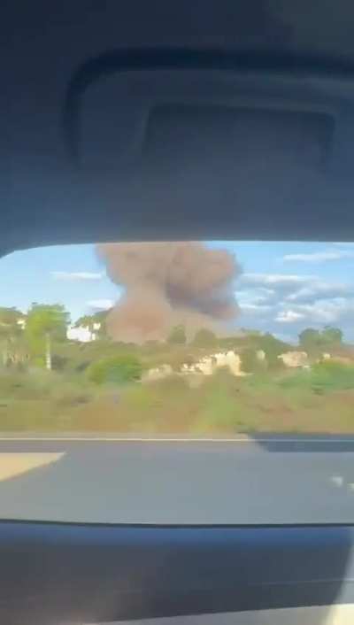 Hezballah rocket fall near a main highway near Haifa 22-10-24