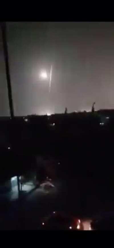 Video shows recent bombardment of Iranian targets in Aleppo, Northern Syria (please excuse the poor quality).