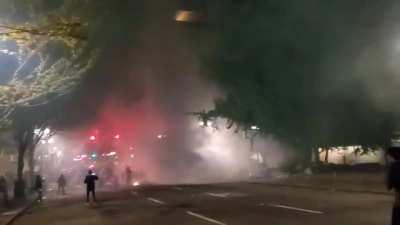 There Was so much tear gas in Portland last night that it formwd a literal tornado