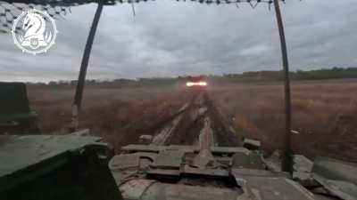 Ukrainian Bradley fires a TOW ATGM at Russian position at the Kursk/Sumy border. October 2024