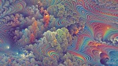 Flying Through Psychedelic Clouds