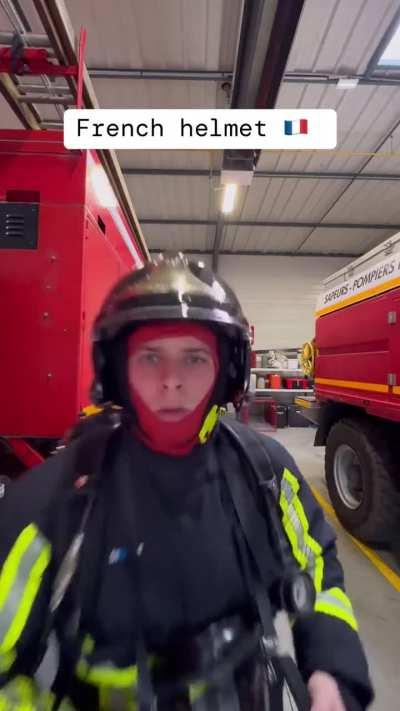 American and French Firefighter Helmet Designs