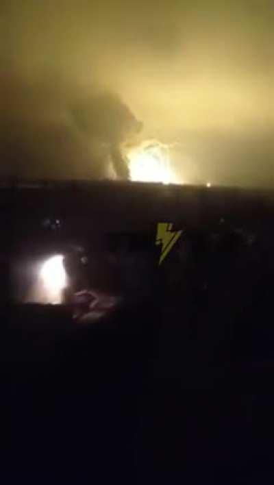 Massive explosion reported over Kharkiv, Ukraine.