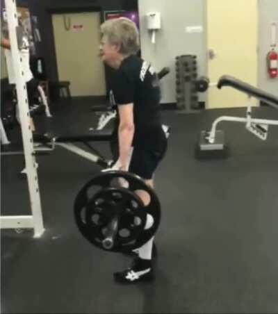 This is Lois. She's 97 years old and can still lift.