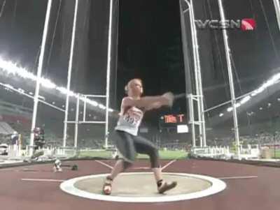 World Record Hammer Throw.