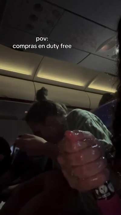 Maybe it's not a good idea to open a sparking wine on a plane.