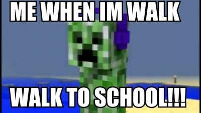 HIM WHEN HES WALK TO SCHOOL (epic)!!!!! (Only cool guys can watch this!!)