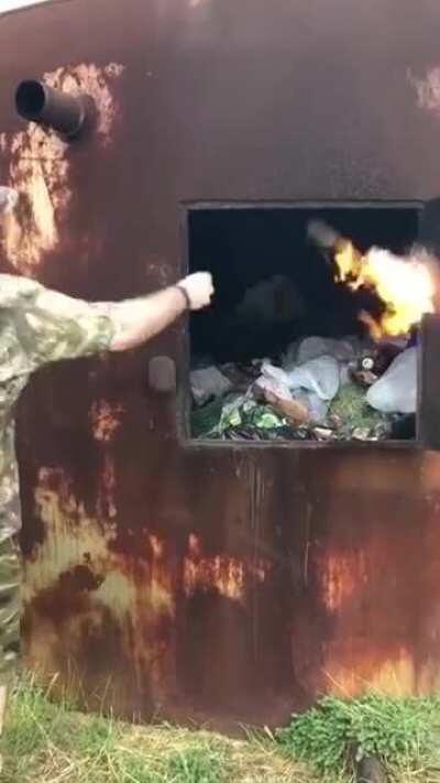 WCGW while i throw a Molotov in a dumpster filled with methane.