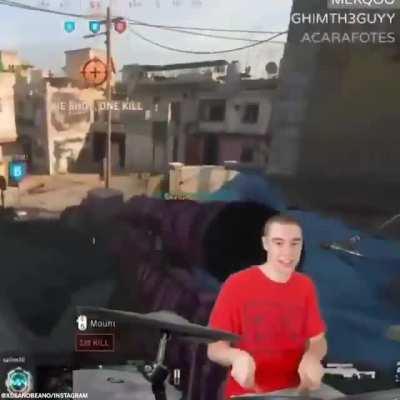 Playing Call of Duty using drums