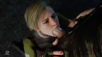 Cassie Cage sucking dick (Pewposterous, Evilaudio)