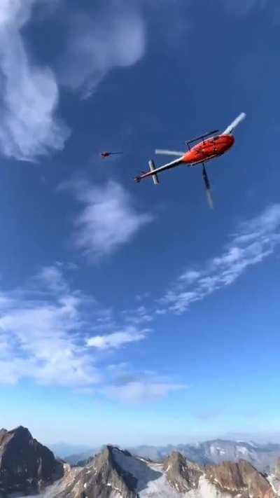 How beer is delivered to a cabin 3200m above sea level.