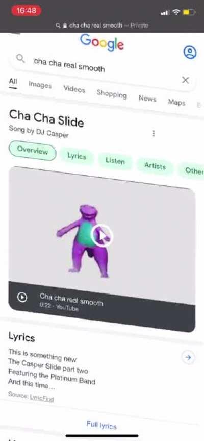 Just found out Google can do the cha cha slide.