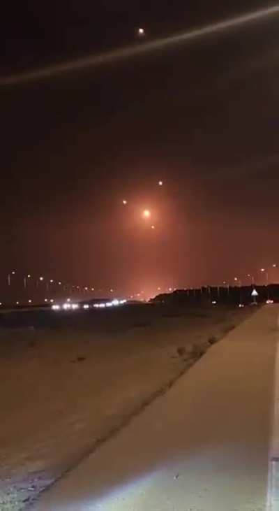 Iranian Missiles Impacting