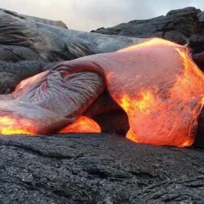 Lava flow in Kilauea, Hawaii