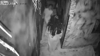 Man faints in a haunted house