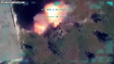 Turkish drones striking multiple Syrian forces in Idlib, many of which are in retaliation for the killed Turkish servicemen - FLIR