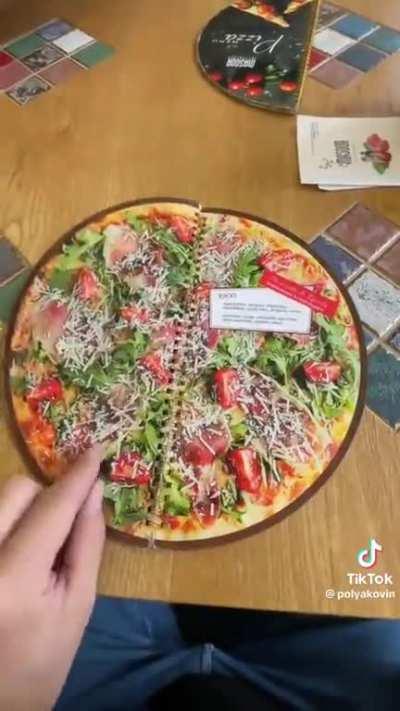 Pizza menu card